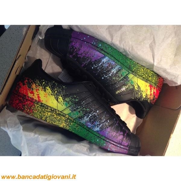 Adidas Superstar Black Rainbow