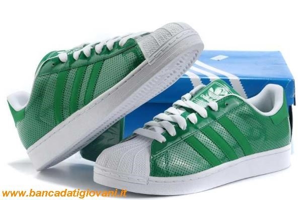 Adidas Superstar Verde Bianco