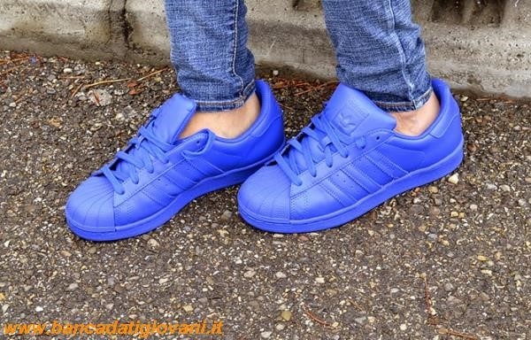 Adidas Superstar Blu Indossate