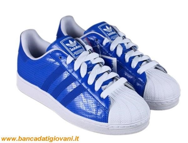 Superstar Adidas Bianche E Blu