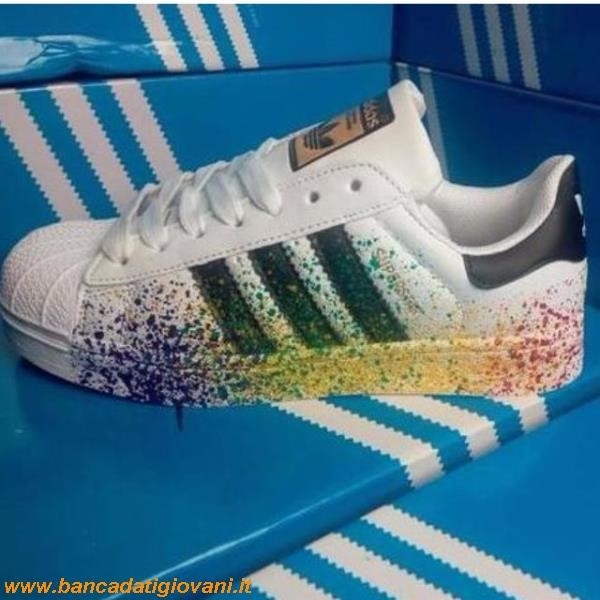 Adidas Superstar Rainbow Paint