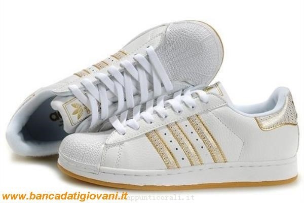 Adidas Superstar Bianco E Oro