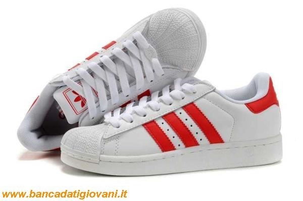 Adidas Superstar Bianco Rosso