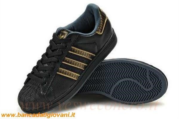Adidas Superstar Nero E Oro