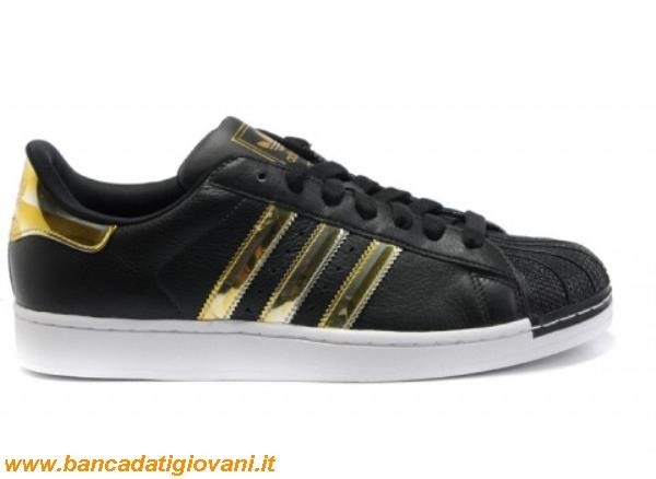 Scarpe Adidas Superstar Nere E Oro