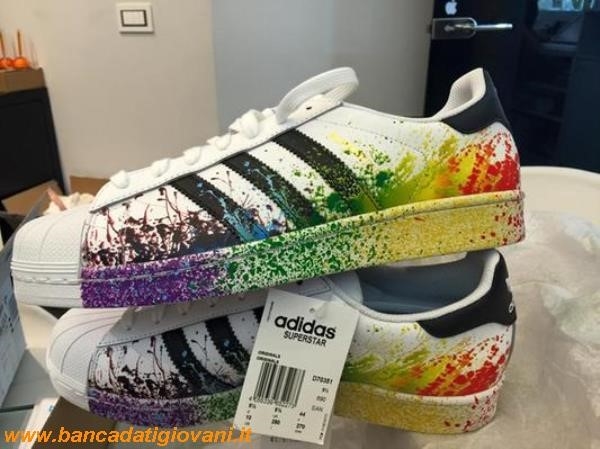 Adidas Superstar Nere Arcobaleno