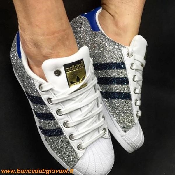 Adidas Superstar Blu Glitter